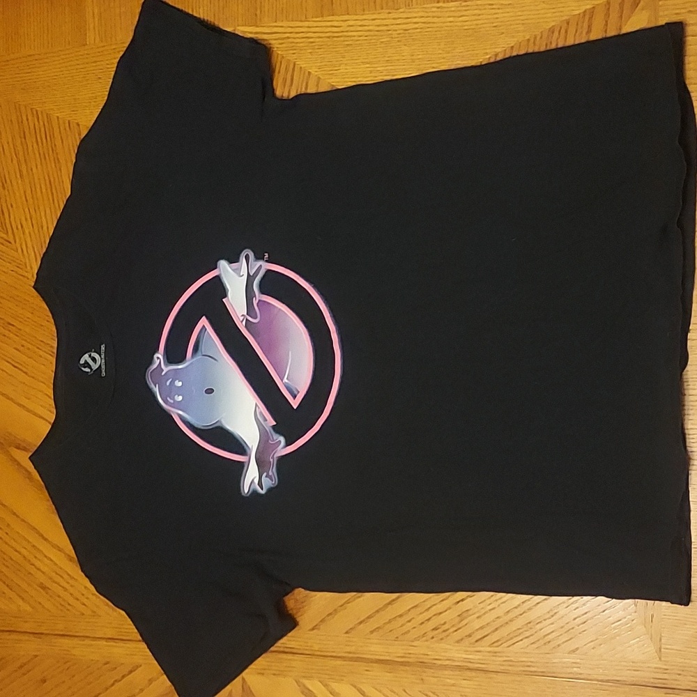 Black Ghost Busters Large Graphic T-Shirt